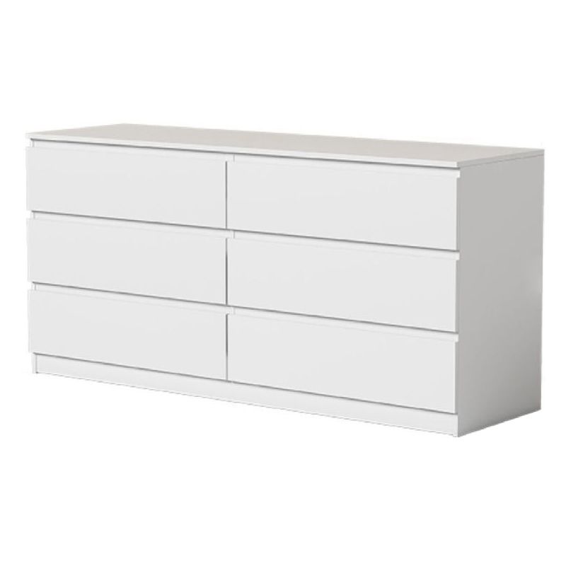 Ultra Modern Horizontal Double Dresser Wood Storage Chest Dresser for Bedroom