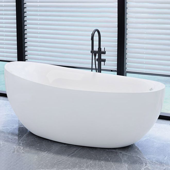 Bathroom Modern Single Slipper Bathtub Stand Alone Acrylic Bath Tub