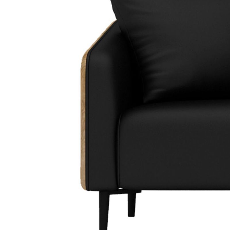 Canapé de bras de smoking en faux cuir contemporain pour le salon et l'appartement