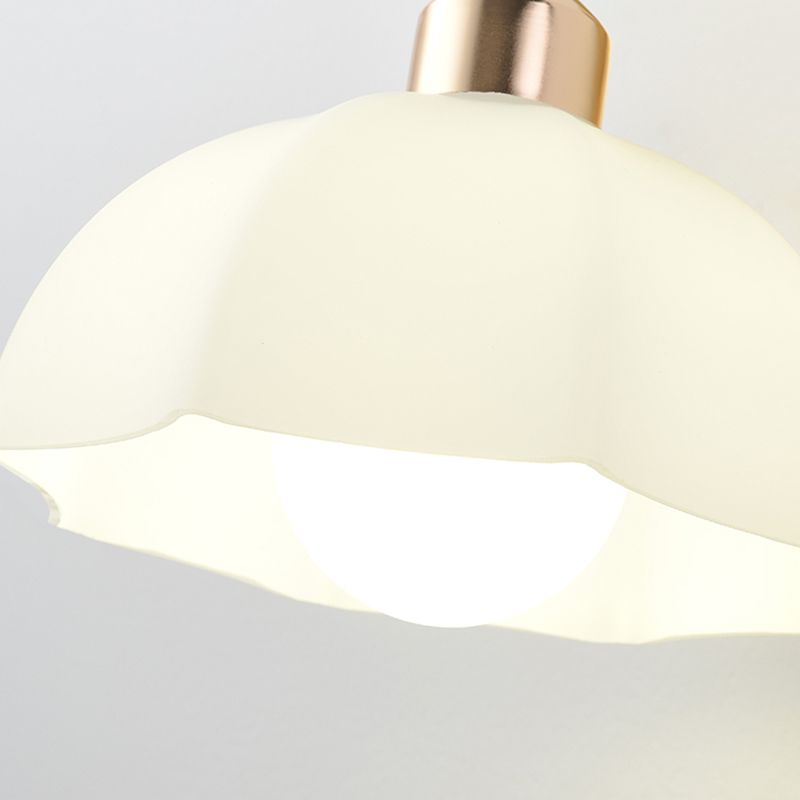 Dome Wall Lighting Simplicity 1 Light Rustic Wall Sconces in White