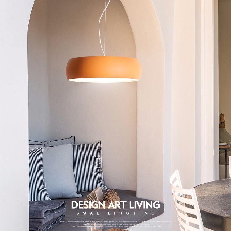 Metal Drum Hanging Ceiling Light Contemporary Ceiling Pendant Lamp for Dinning Room