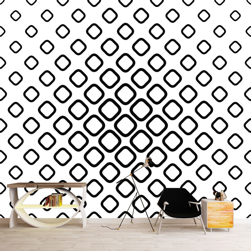 Modern Style Geometry Wall Mural Illustration Square Home Decoration for Kitchen