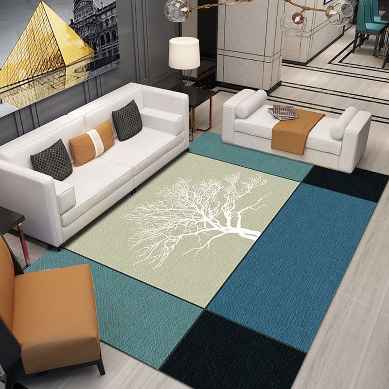 Ontspannend stromend patroon tapijt polyester tapijtkleurige resistent binnen vloerkleed voor woningdecoratie