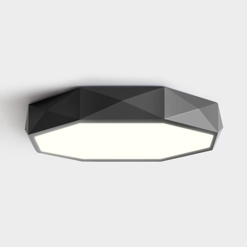 Lámpara de techo LED de macarrón geométrico de hierro con montaje empotrado, moderna y concisa, con pantalla acrílica