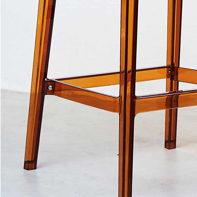 Scandinavian Armless Bar Stool Acrylic Low Back Counter Stool