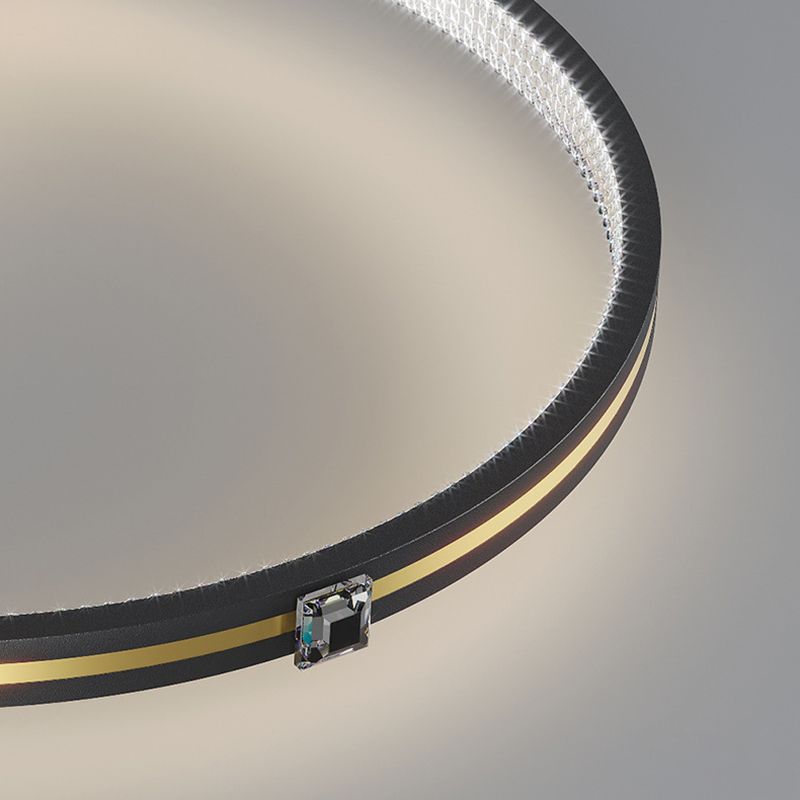 Modern minimalisme metalen semi-inbouwlamp multi-ring LED semi-inbouw voor woonkamer
