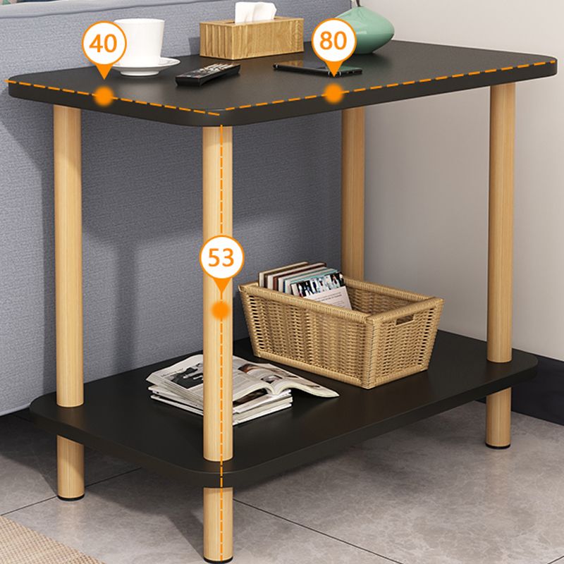 Modern Accent Side Table Storage Wood Side Table for Bedroom