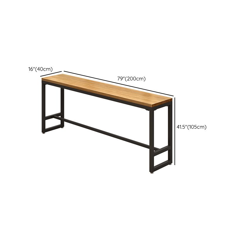 Modern 1/3 Pieces Bar Table Set Rectangle Pine Wood Counter Table with Stools for Cafe