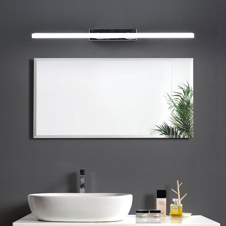 Modern Minimalist Style Linear Vanity Wall Light Fixtures Metal Vanity Lamp with Acrylic Shade
