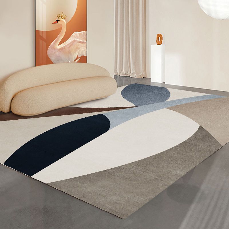 Tapis de loisirs Panneau de contraste funky Tapis Polyester Living Room Carpet avec soutenance sans glissement