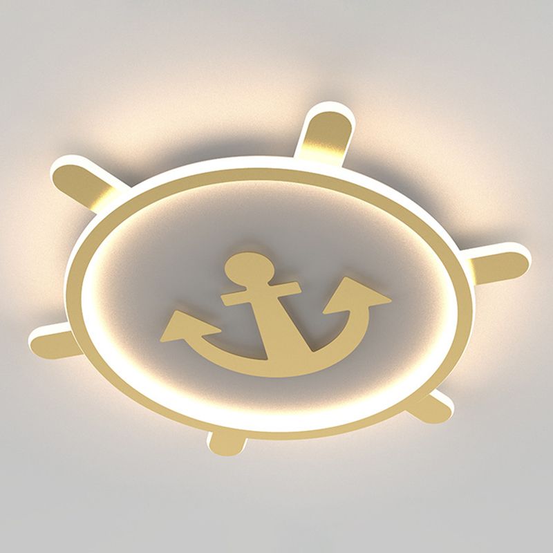 Anchor Flush Mount Ceiling Light 1 Light Acrylic Kids Flush Mount Ceiling Light for Bedroom