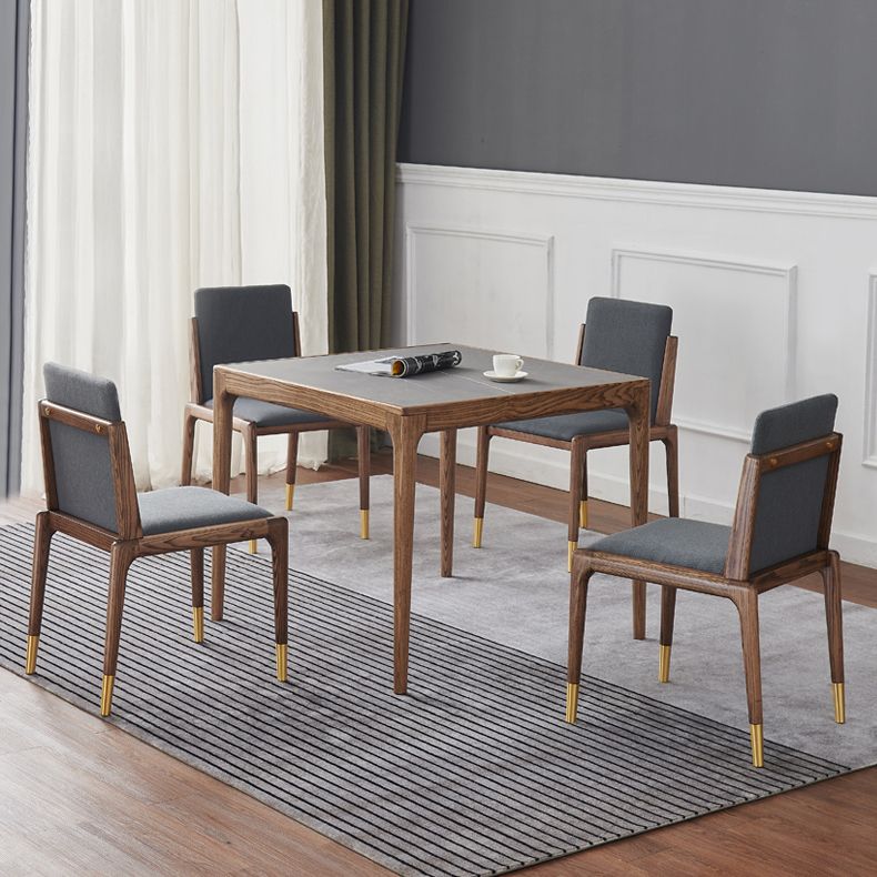 Carré 4 jambes table à manger industrielle table gris Tableau fixe de pierre fritté