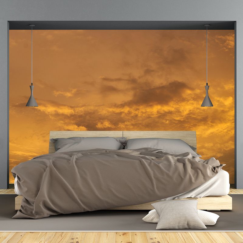 Horizontal Photography Sky Landscapes Mural Eco-friendly Wallpaper for Bedroom
