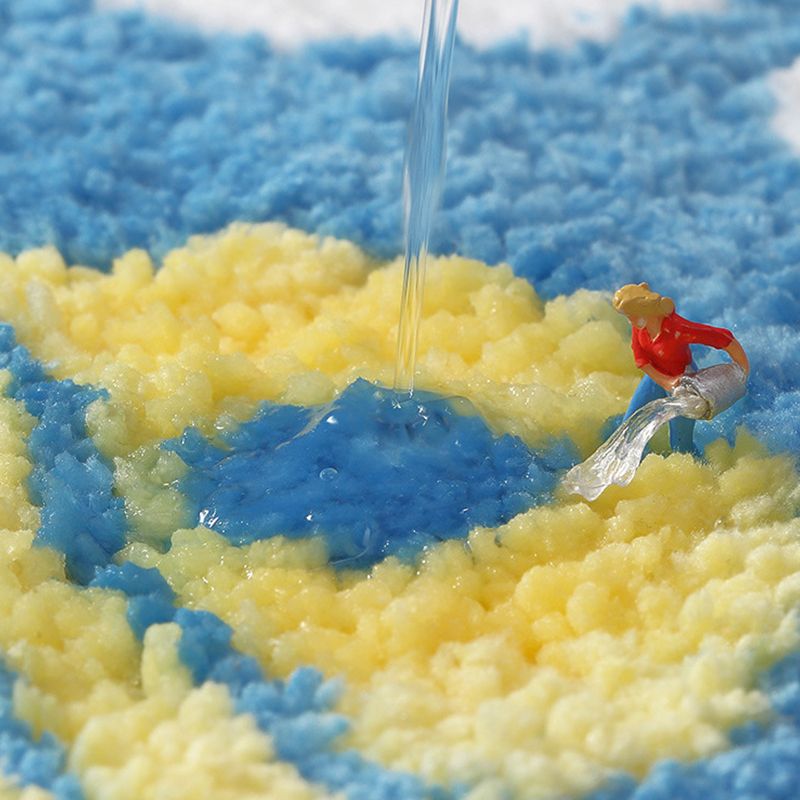 Beige Modern Rug Polyester Plant Indoor Rug Non-Slip Rug for Living Room