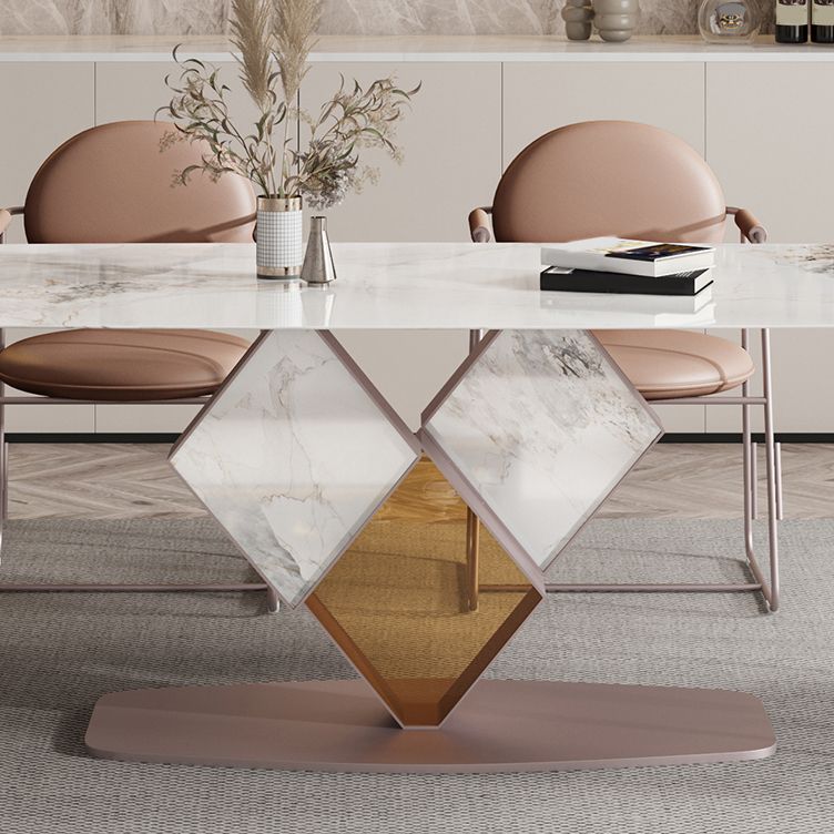 Glam Style Rectangle Sintered Stone Dining Set 1/4/5/7 Pieces Dining Set for Dining Areas