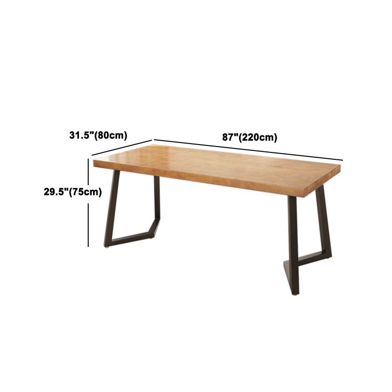 Solid Wood Rectangle Dinette Set 1/2/5/7 Pieces Industrial Dining Table Set in Natural