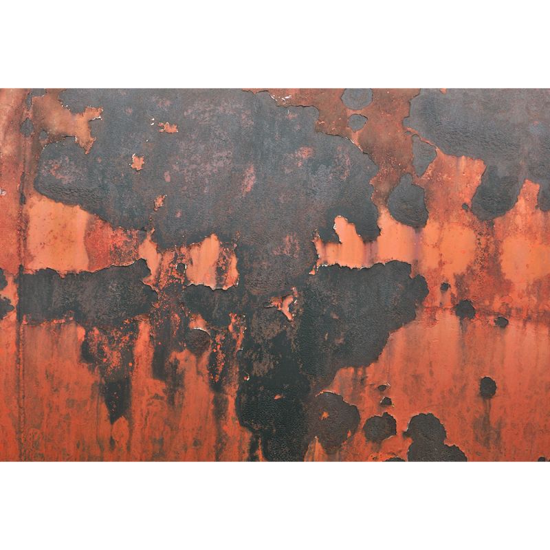 Industrial Rusted Wallpaper Mural Non-Woven Fabric Waterproof Dark Color Wall Art
