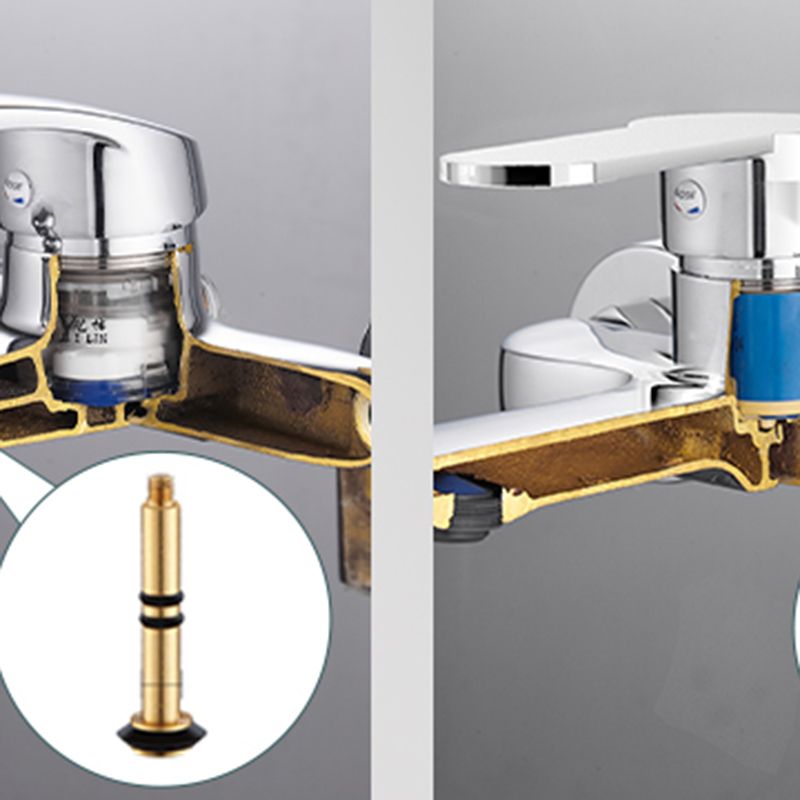 Popular Wall Mount Tub Faucet Fixed Lever Handle Bath Filler Trim