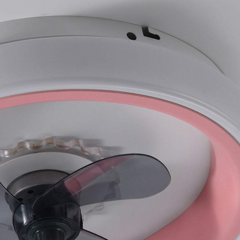 Modern Ceiling Fan Light LED Ceiling Mount Lamp with Acrylic Shade for Kid's Room