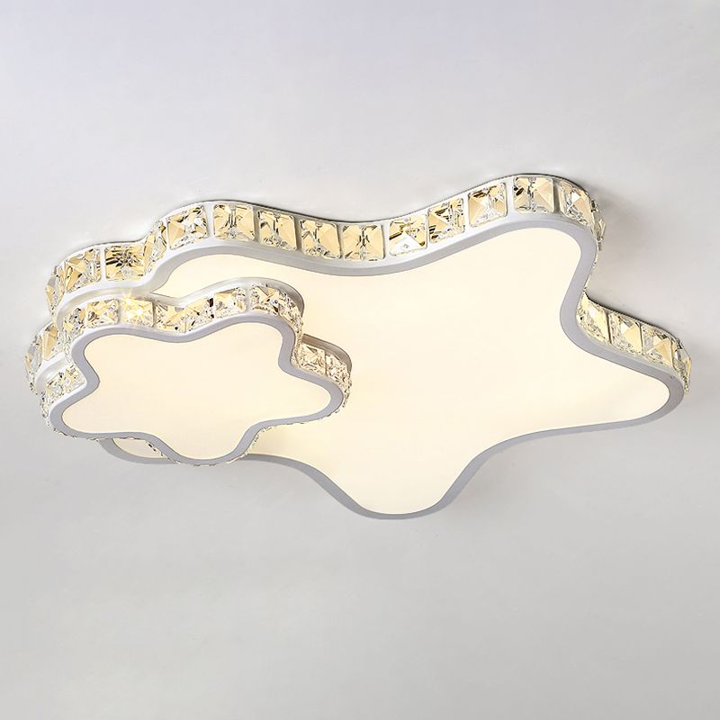 Kristallgeometrische LED-Unterputzleuchte im modernen Luxus-Stil aus Edelstahl für Schlafzimmer