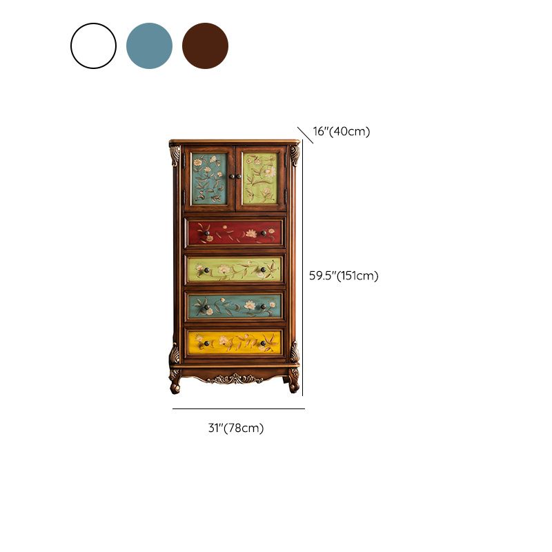 Coastal Storage Chest Solid Wood Dresser with 2/3/4 Drawers , 15.6 Inch Width