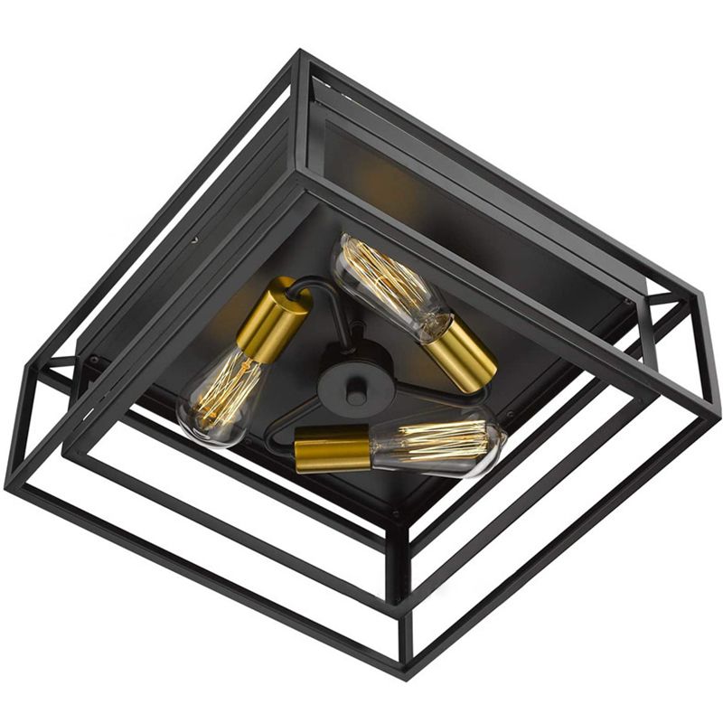 Appareils d'éclairage encastrés carrés plafonniers industriels en métal pour couloir