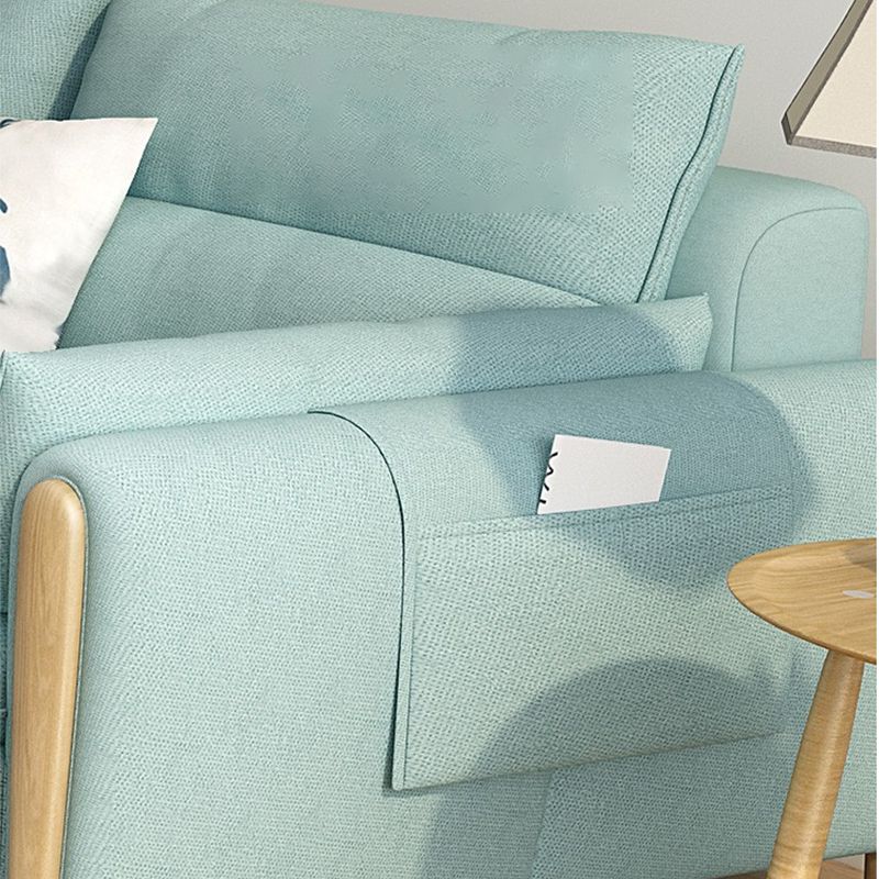 Nordic Living Room Sofa Pillow Top Arm Cushions Wooden Sofa Chaise