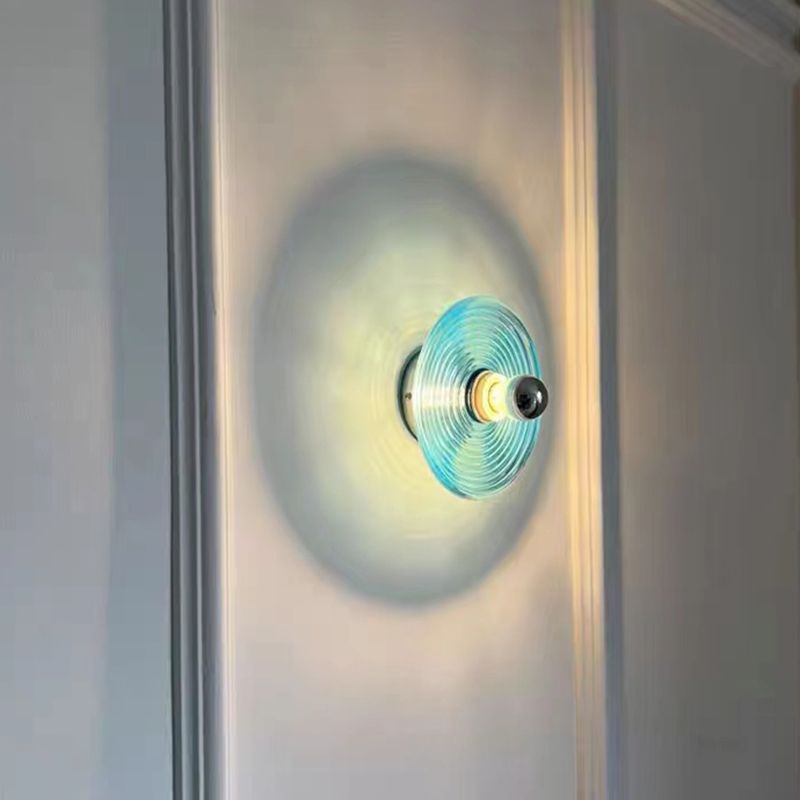 Modern Simple Glass Ceiling Light Circle Shape Ceiling Lamp for Bedroom