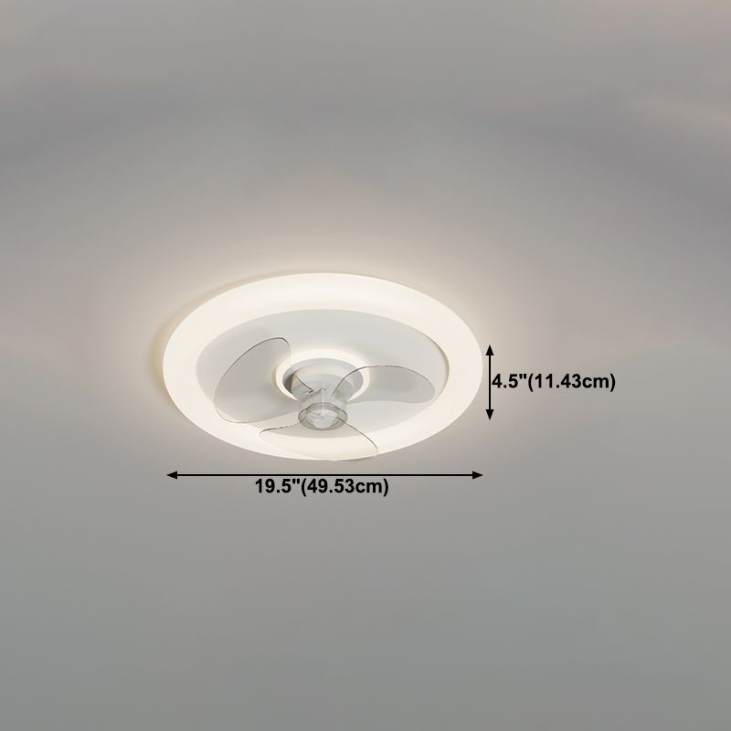 Bedroom Ceiling Fan Light Metal LED Simple Close to Ceiling Lighting