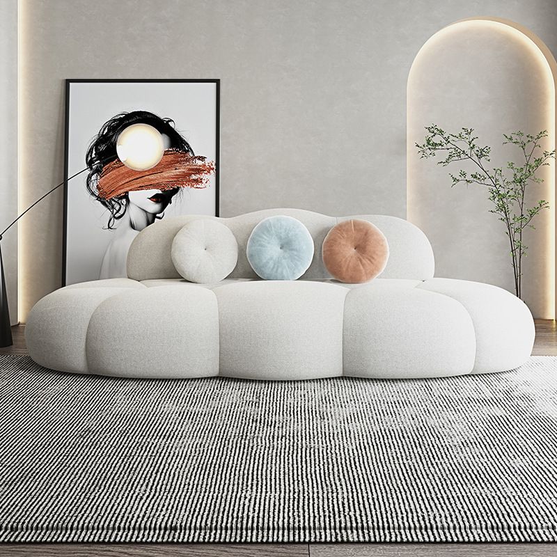 Modern Wool Armless Sofa for Living Room 37.4" Wide 28.74" High