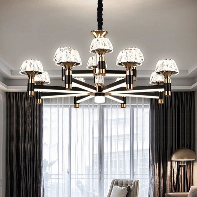 Postmodern Simplicity Radial Chandelier Lights Crystal Pendant Ceiling Lights for Living Room