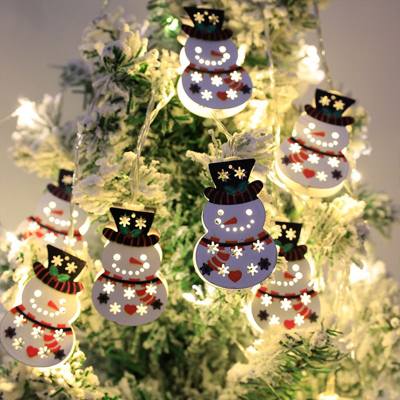 Cartoon Geometric Christmas Lighting Metal Living Room Bedroom LED String Light