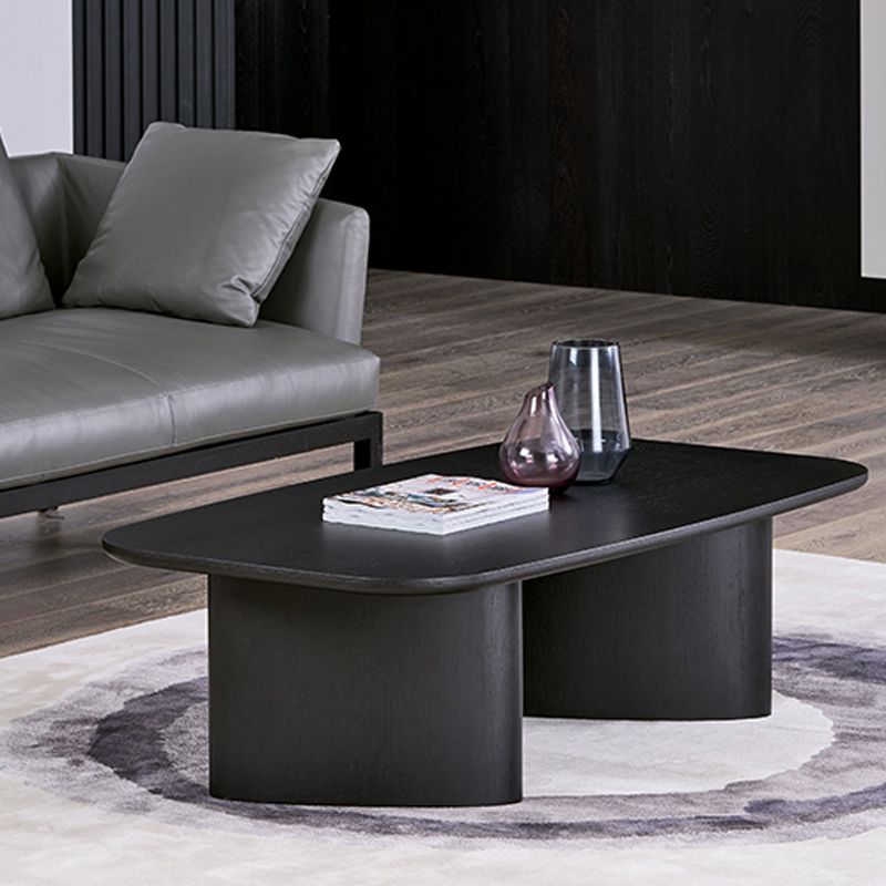 Rectangle Dining Table Solid Wood Dining Table with Double Pedestal