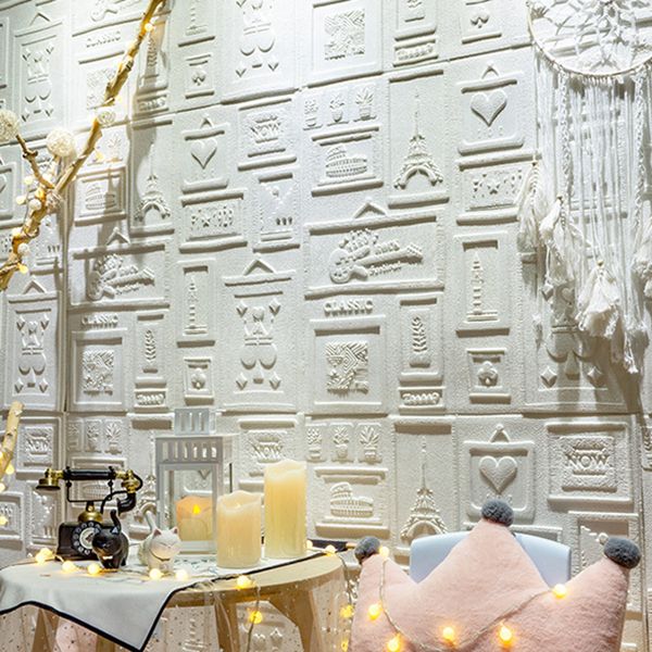 Indoor Wall Paneling 3D Print Peel and Stick Waterproof Wall Panel