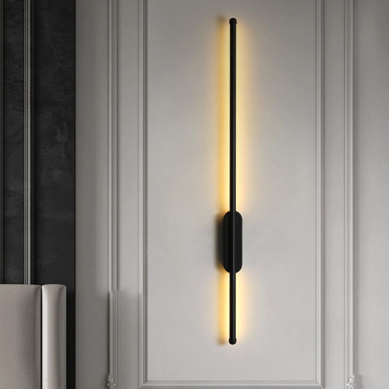 Luces contemporáneos de la plataforma lineal 1 Luz de la luz de la pared de luz luminosa en negro