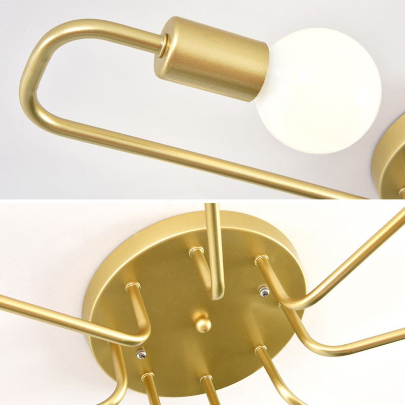 Minimalist Metallic Ceiling Light Contemporary Flush Mount Light Fixture