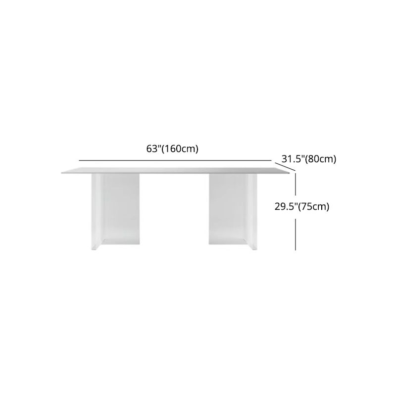 Modern 1/7 Pieces Dining Set Rectangle Acrylic Dining Table for Dining Room