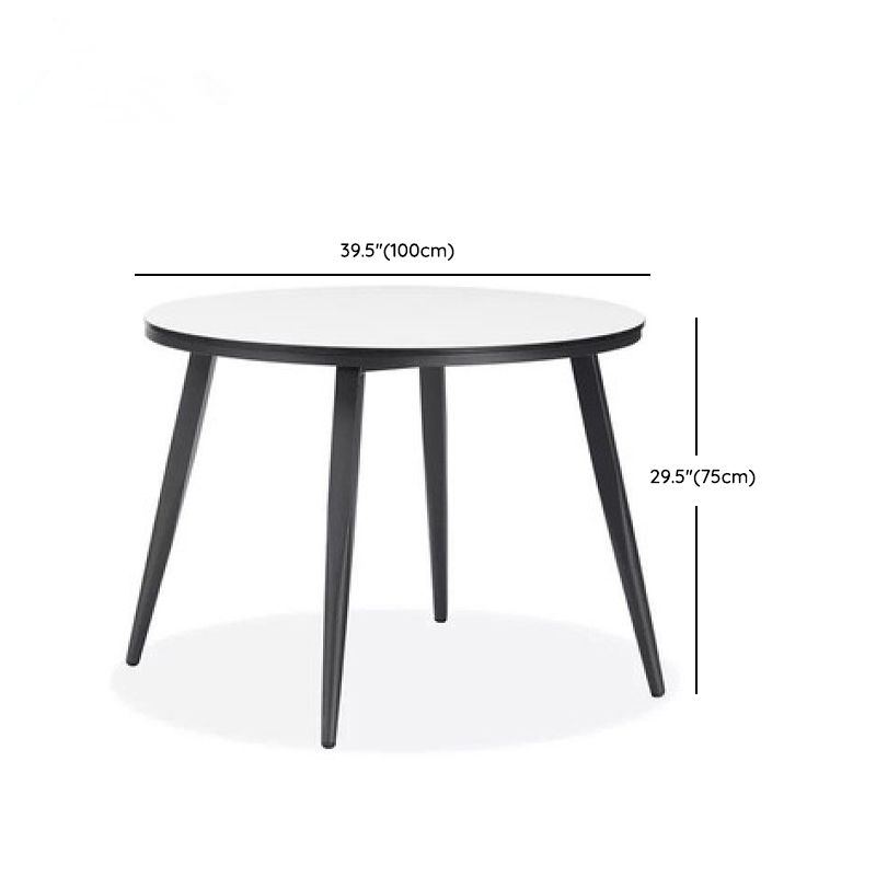 Boho Style 1/5/7 Pieces Metal Dining Set Stone Dining Table Set for Outdoor