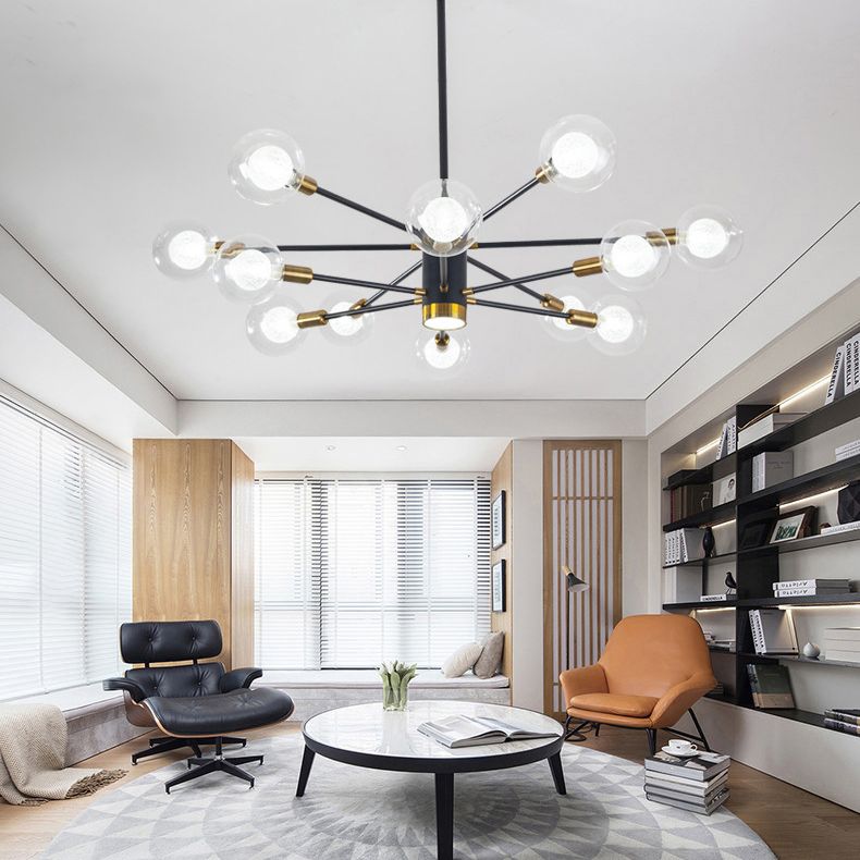 12 lámpara de vaso claro lámpara de lámpara minimalista accesorio de iluminación de lámpara de lámpara en negro