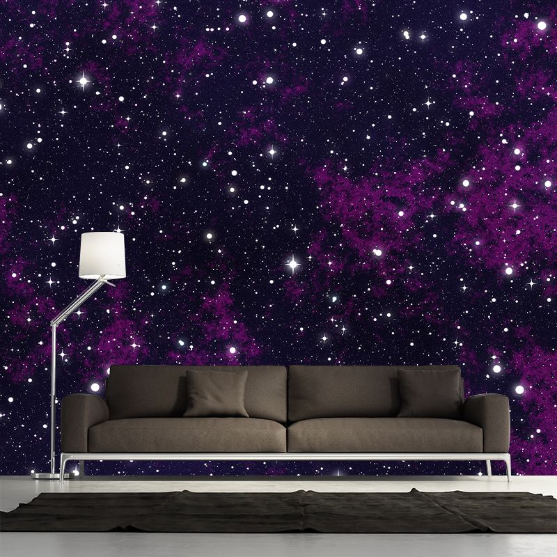 Photography Environment Friendly Mural Wallpaper Mysterious Starry Sky Bedroom Wall Mural