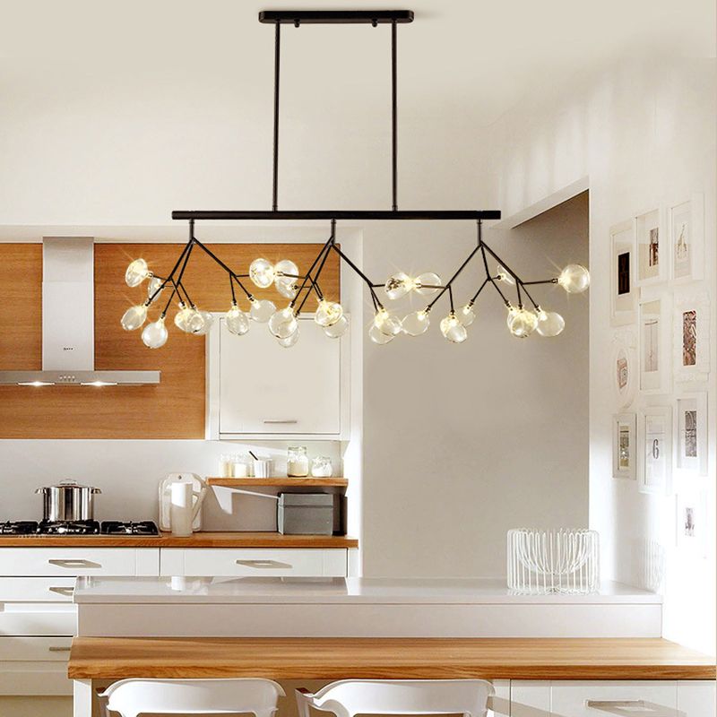 Modern Fireflies Island Lighting Fixture Metal Dinning Room Island Pendant Light