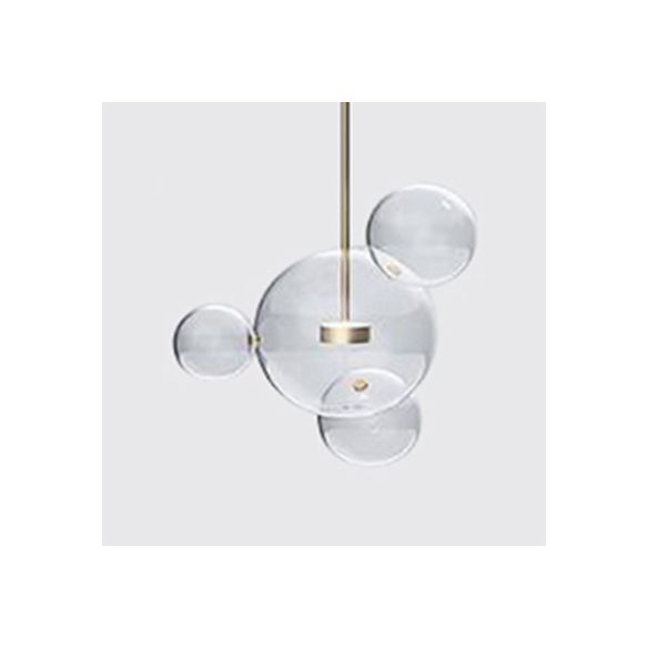 Luce a sospensione in vetro trasparente Modernista 1/4/6 Luci LED LAMPAGGIO A RAGGIO DI APPLICA