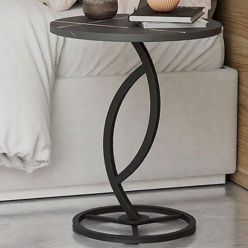 Round Pedestal End Table Minimalist Side End Table for Living Room