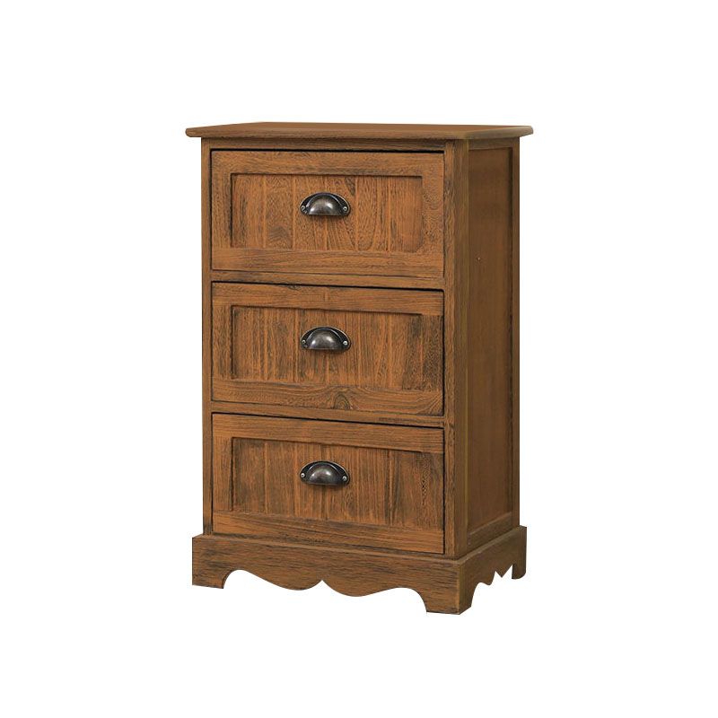 12" W Vintage Vertical Storage Chest Bedroom Solid Wood Lingerie Chest with Drawers