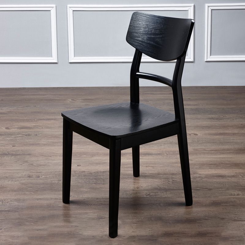 Solid Wood Industrial Style Side Chair Ladder Back Kitchen Dining Chair