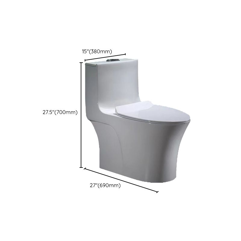 Contemporary Ceramic Floor Mounted Toilet Indoor All-In-One Toilet Bowl