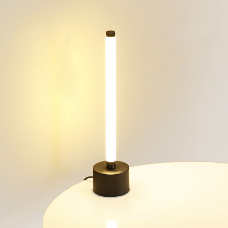 Semplice lampada da comodino a LED tubolare a LED lampada da comodino acrilico con interruttore on-off