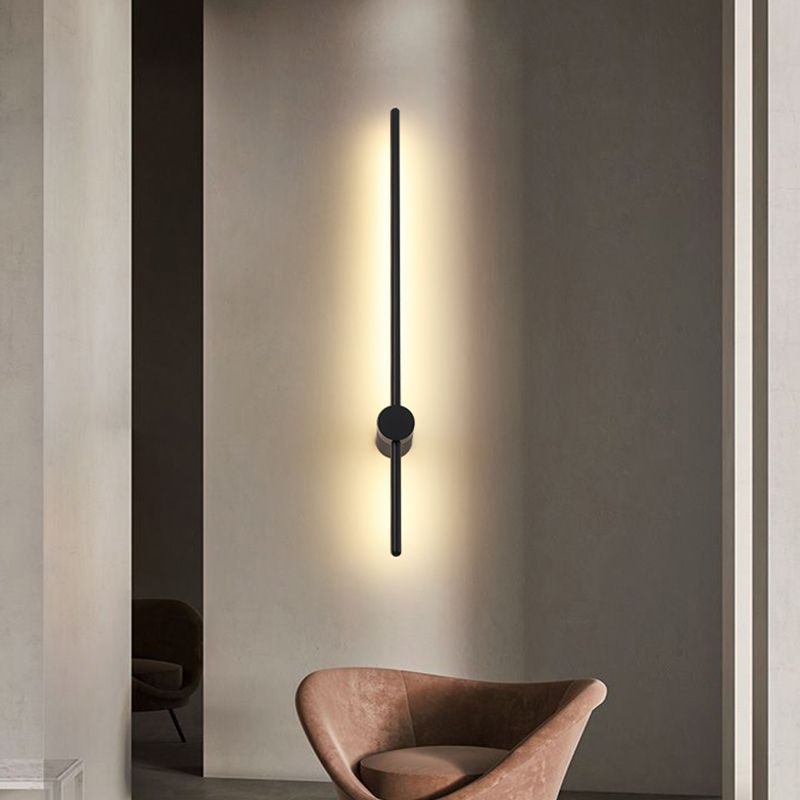 Estilo minimalista moderno Diconteo de pared lineal acrílico 1 apliques de luz