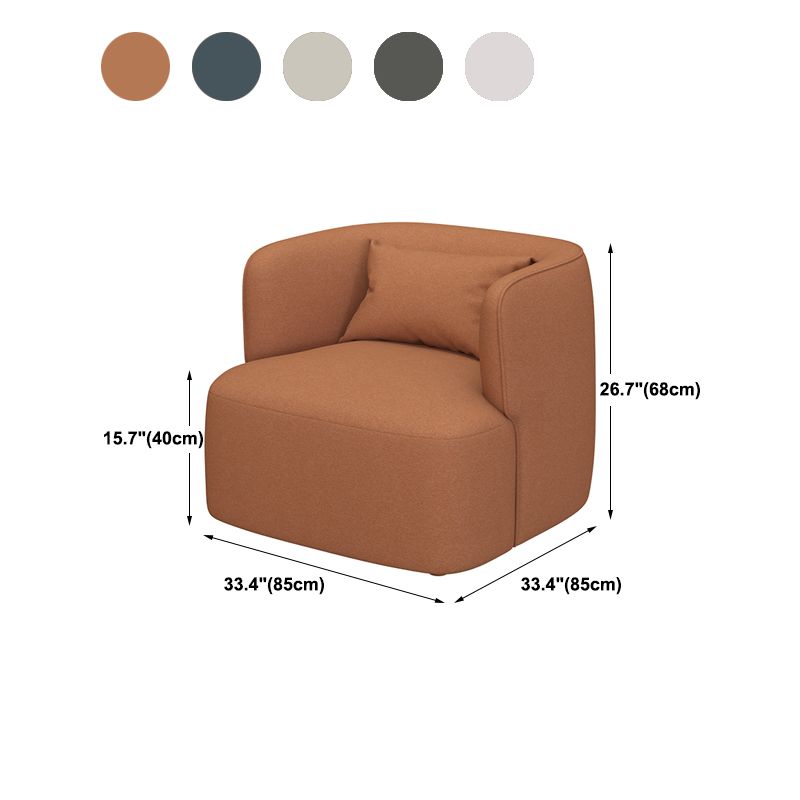 Contemporary 33.5"Wide Pillow Back Sponge Recessed Arms Chair