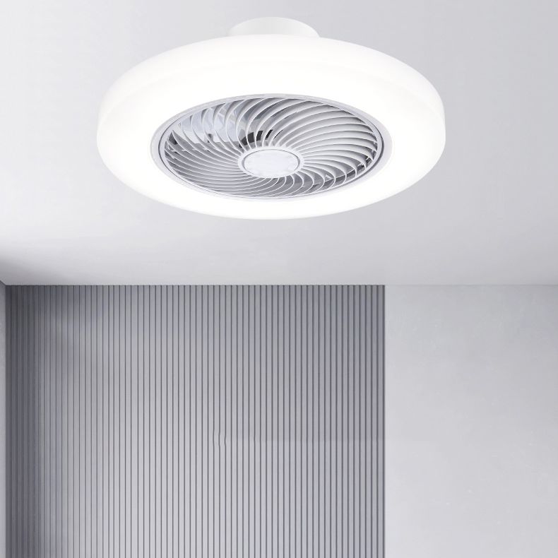 Modern Colorful LED Fan Light Metal 1 Light Flush Mount Light for Living Room